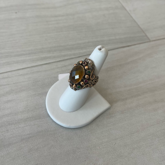 Beautiful Sterling silver and citrine statement ring. Size 6.25 - Picture 2 of 7